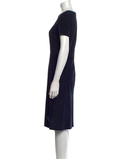 Prada Lambskin Midi Length Dress 